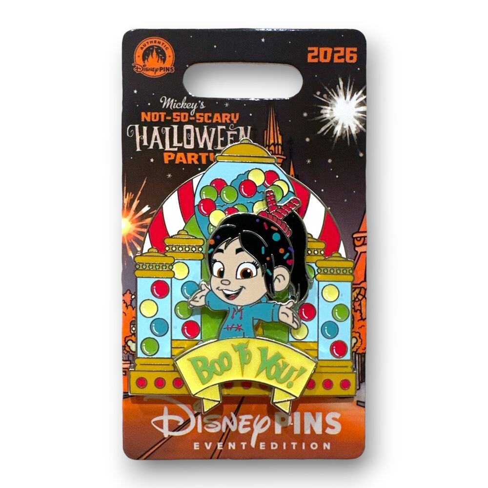 Disney Parks 2026 Mickey’s Not So Scary Halloween Party Vanellope Boo To You Pin